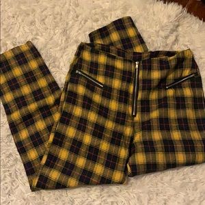 Yellow plaid pants
